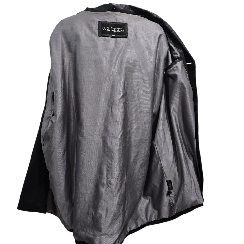 Collezione Leather Coat Mens Sz 4XLT Black - Picture 3 of 13